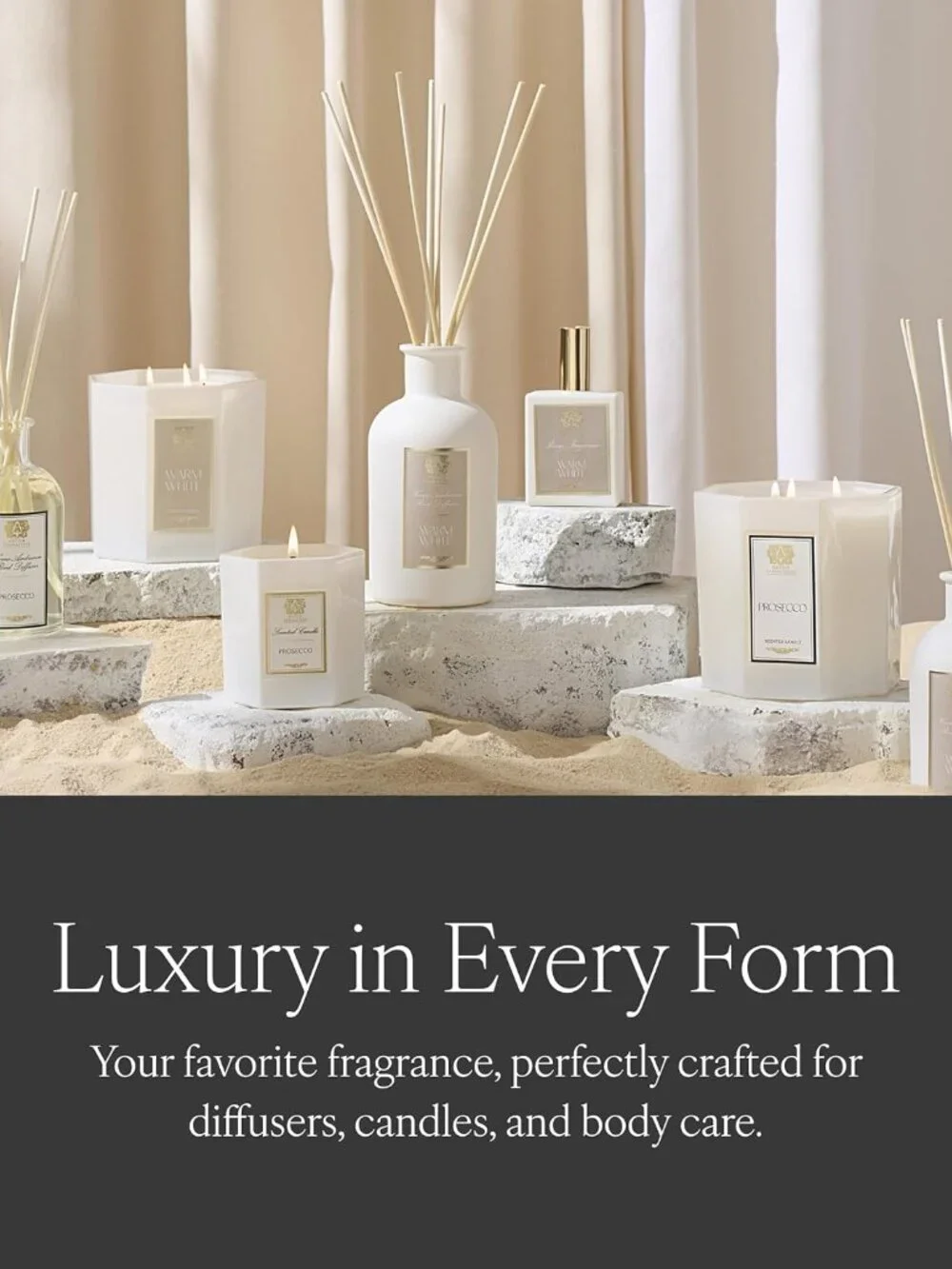 Antica Farmacista Home Ambiance Diffuser - WARM WHITE Reed Scent LARGE 17 oz.